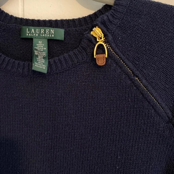 Lauren Ralph Lauren Dark Blue ‘sweater’ top - Picture 3 of 4